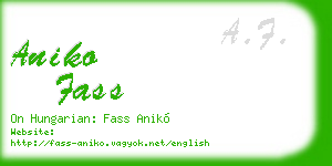 aniko fass business card
